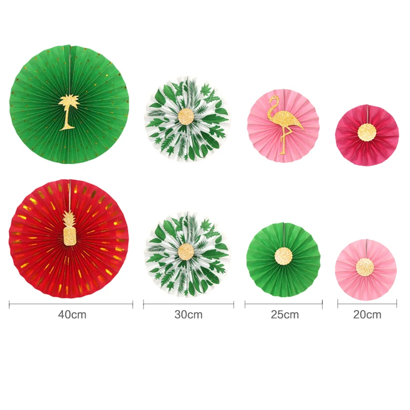 

1set/8PCS Flamingo Paper Fans Crafts DIY Home Wall Decoration Wedding Birthday Home Decor Photo Props Party Accessories