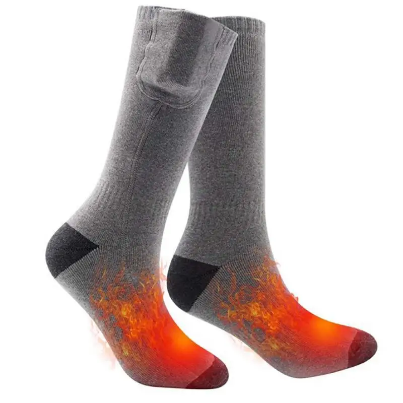 

Heated Socks Warm Socks For Women Men Gray Sports Socks For Battery Electric Heated Socks Foot Socks Winter Warmer Thermal Socks