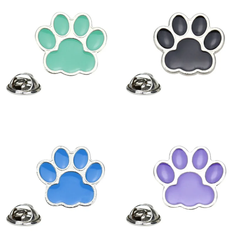 Dog Cat Paw Claws Enamel Pin Footprints Brooches Bag Badges Shirts Clothes Accessories Icon Metal Button Jewelry Friends Gifts images - 6