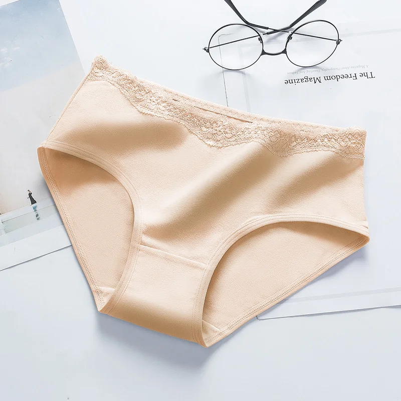 M-XL сексуальные хлопковые дышащие женские трусики кружевное нижнее белье со