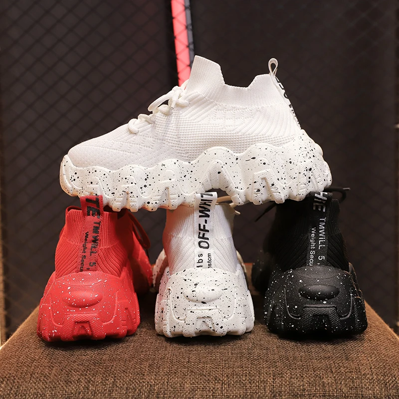 

height increasing shoes woman platform sneakers women running shoes breathable mesh sports shoes for ladies chunky shoes