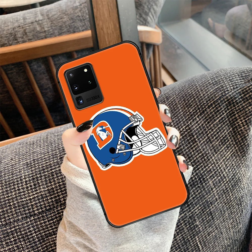 

Denver Bronco American Football Phone Case Cover Hull For Samsung Galaxy S 7 8 9 10 e 20 FE edge uitra plus Note 9 10 20 black
