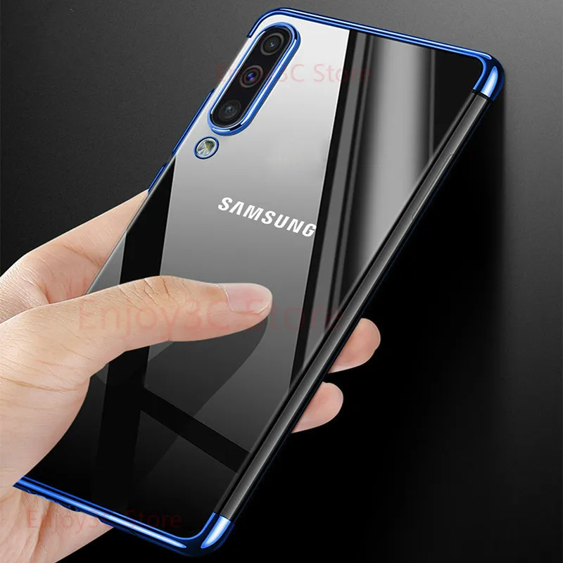 Для samsung Galaxy A70 A50 A40 S A30 A20 A10 M30 M20 M10 мягкий прозрачный чехол с металлическим эффектом для S10E S10 плюс A6 J4 J6 A750 A9 S чехол