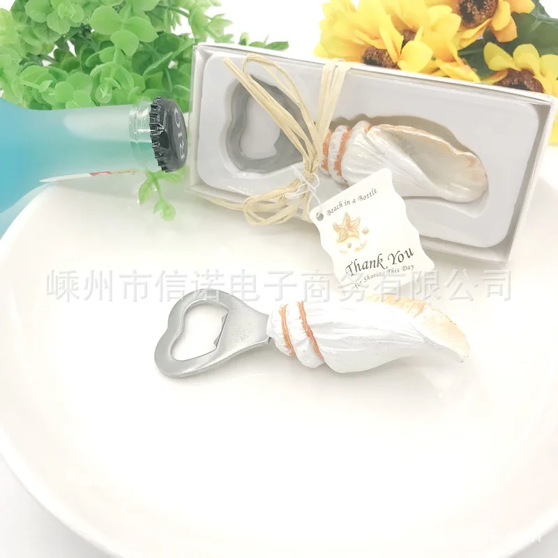 

Sea Shell Bottle Opener Beach Themed Wedding Favors Party Giveaway For Guest 10PCS