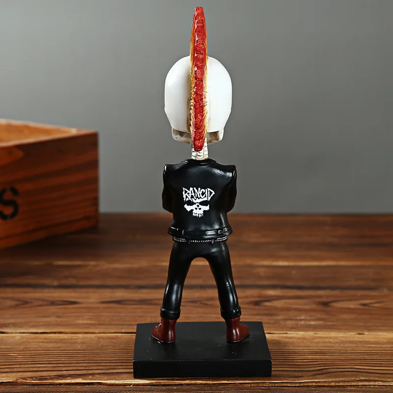 Ремесло из смолы Корона Череп человек фигурка крутая кожа тряска голова