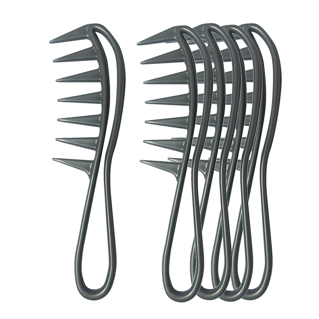 

5X SALON HAIRDRESSING SHOWER COMB WIDE TOOTH DETANGLER WET HAIR BRUSH COMB