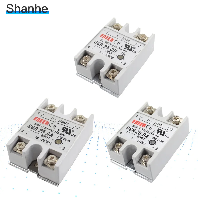 SSR 25DA SS 25DD производитель 25A ssr твердотельные реле 25AA вход 80 250VAC выход 24 380VAC|solid state