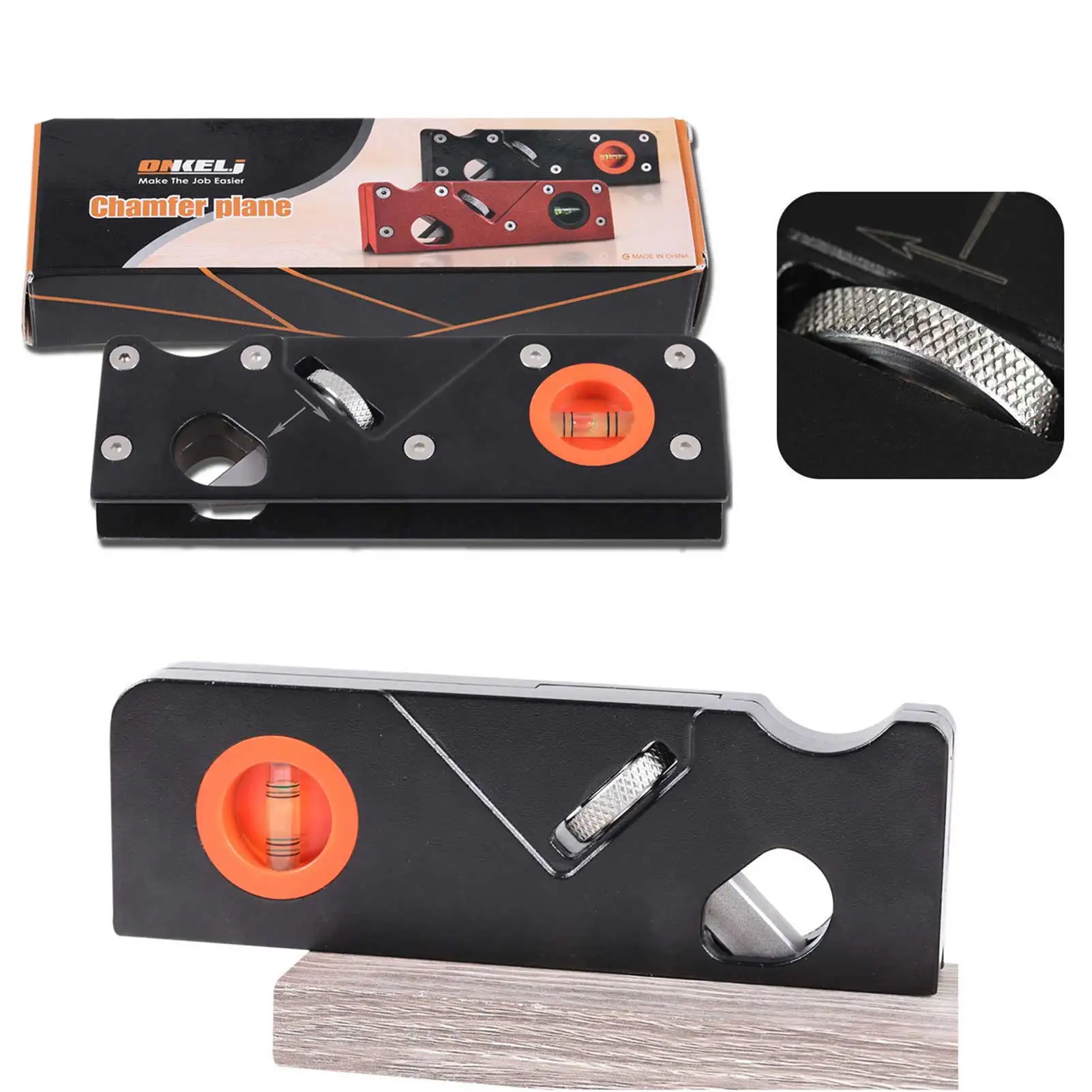 

Wood Planer Carbon Steel Blade Adjustment Knob Leveling for Woodworking Trimming Chamfering