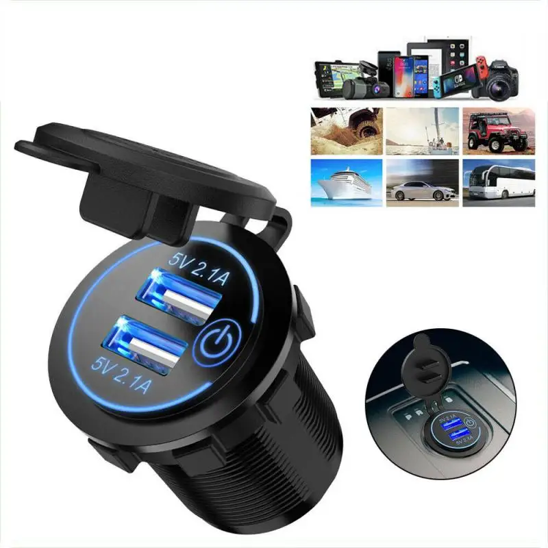 

Quick Charge Dual USB Car Charger For IPhone Xiaomi Huawei QC Auto PD Fast Car Mobile Phone Charger Cigarette Lighter Çakmak