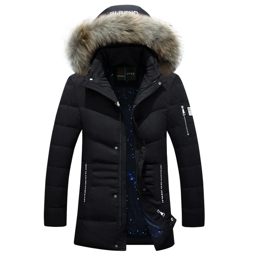 Мужской пуховик на белом утином пуху размеры до XXXL | Мужская одежда