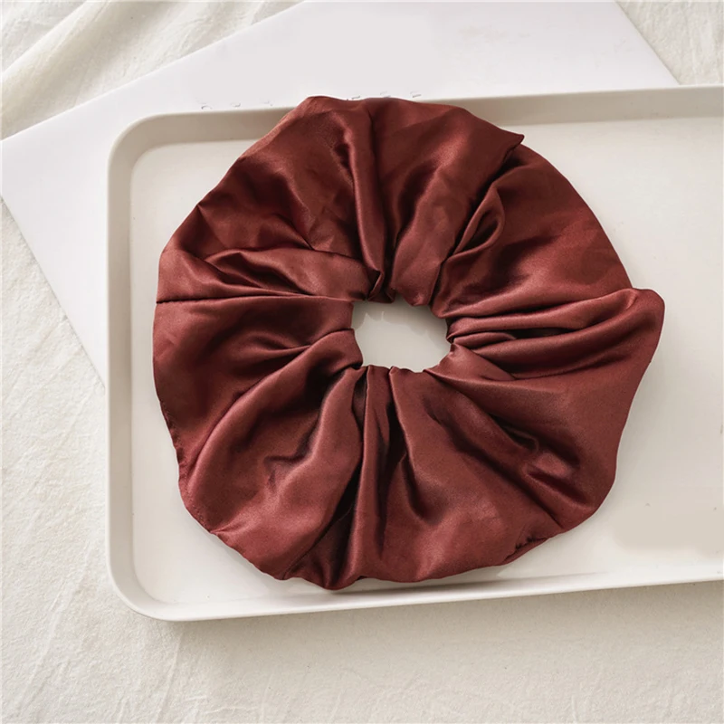 

Oversized Scrunchies Satin Silk Ponytail Hair Accessories Elastic Hair Bands Rubber Band Hair Rope for women Hair Ring Headwear