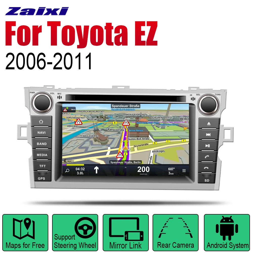 Автомобильный радиоприемник на Android стерео GPS навигация для Toyota EZ 2006 2007 2008 2009 2010 2011