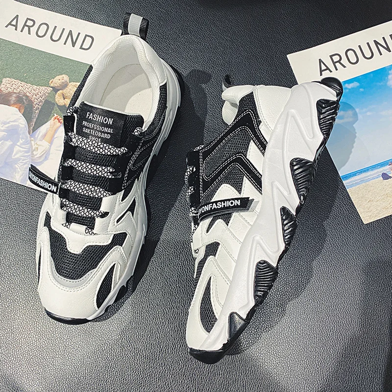 Кроссовки мужские дышащие на шнуровке модная повседневная обувь для ходьбы и