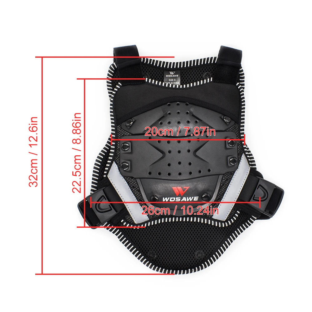 WOSAWE детская мотоциклетная броня бронежилет на заднее плечо защита для тела