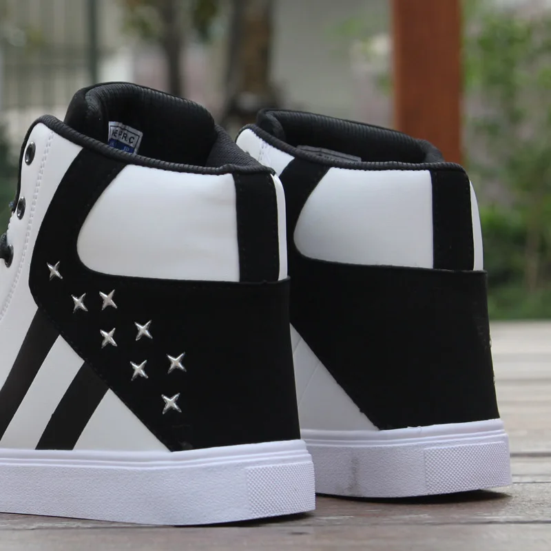 

2021 new fashion shoes spring men's leisure Korean sports high top white board shoes student men's shoes