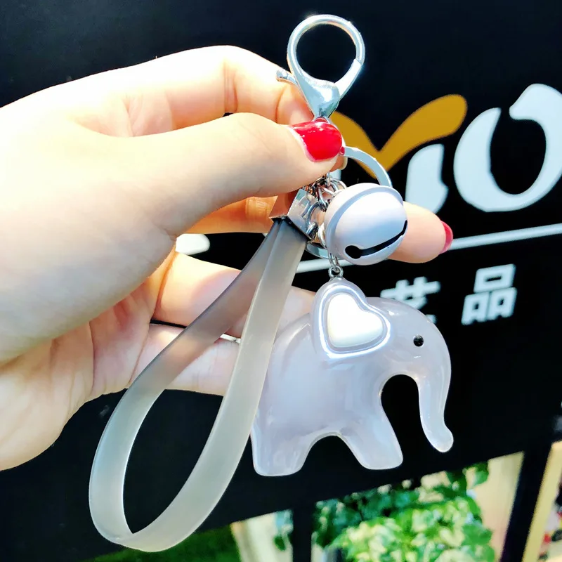 INS ультра-горячие симпатичные акриловые брелоки мультяшный слон для мужчин и
