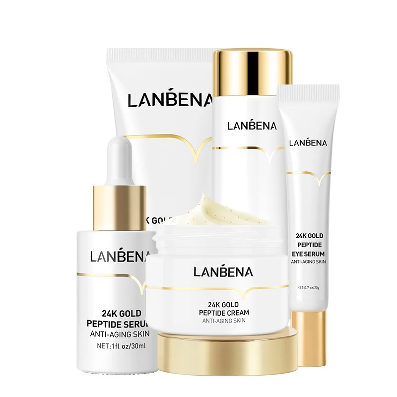 

LANBENA 24K Gold Anti Aging Set Moisturizing Repair Lifting Firming Moisturizing Non-greasy Brightening And Whitening Skin Care