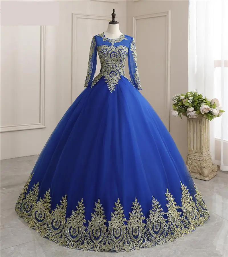

Quinceanera Dress 2022 New Luxury Full Sleeve Party Prom Ball Gown Vintage Vestidos Quinceanera Dresses Robe De Bal Custom Color