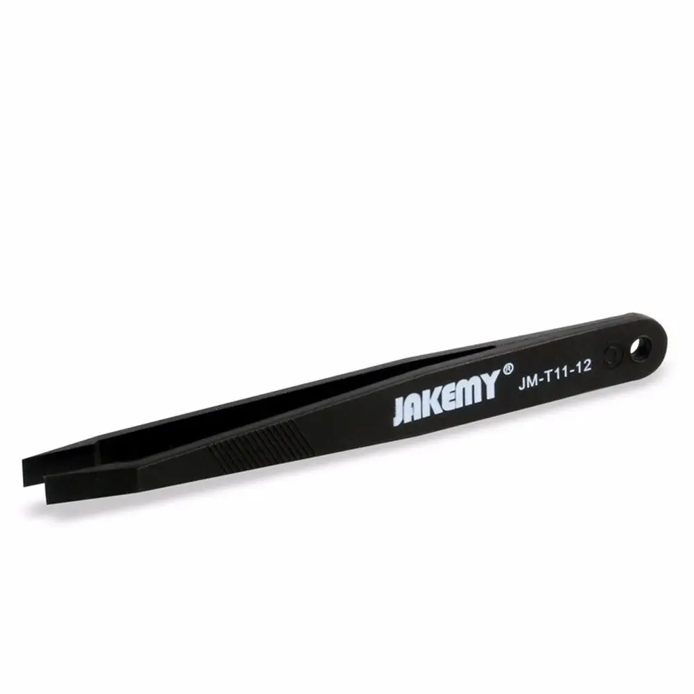 Набор антистатических пинцетов 3 в 1 термостойкие плоские заостренные изогнутые