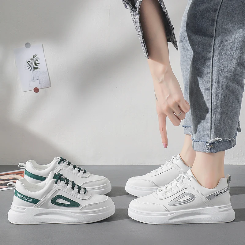 

2020 Autumn New-Style Foundation White Shoes Women's Ins Student Monitor Shoes Women's Platform Sneakers 35-40