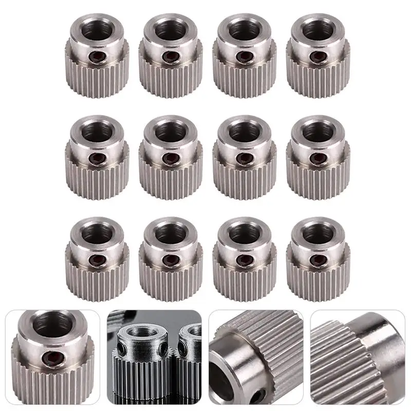 

15pcs Extruder Wheel Gear Stainless Steel Useful Drive Gear Extruder Gear Extruder Wheel Gear for 3D Printer