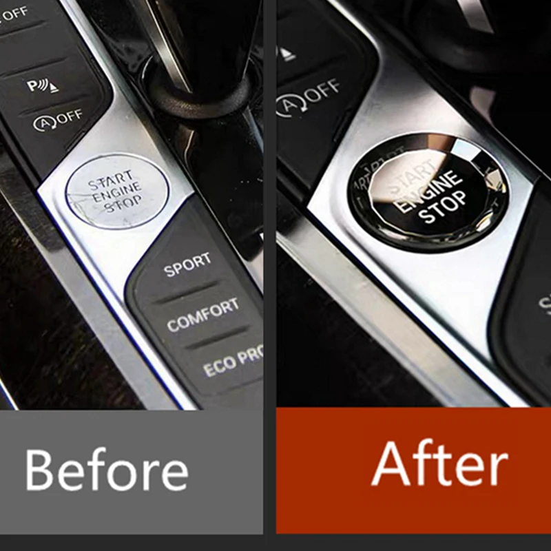 Стикер кнопки запуска/остановки двигателя для автомобилей BMW G20 G21 X5 G05 X7 G07 Z4 G29 F44 G14 G15 G16 X6 G06 3 серии 2019 2020 2021 годов и новее.