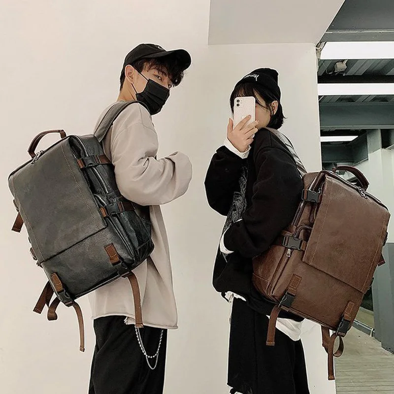 Винтажные женские рюкзаки сумка через плечо из искусственной кожи дизайн