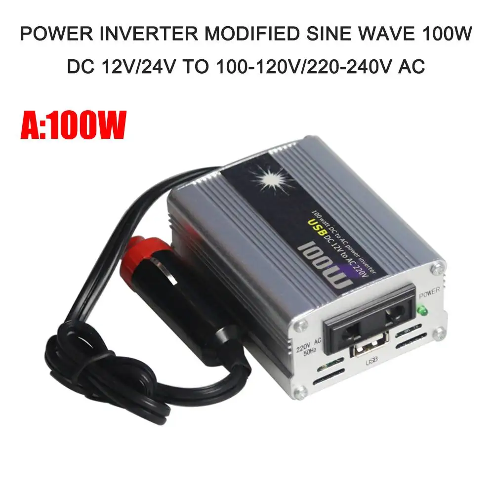 Автомобильный инвертор универсальный преобразователь мощности автомобиля 200 Вт