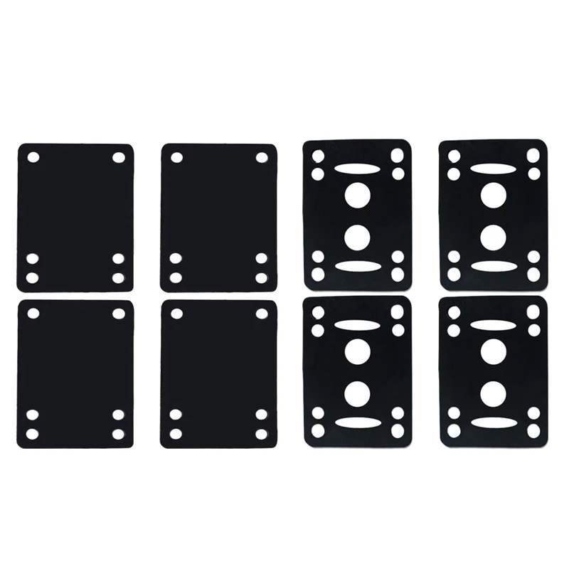

8Pcs Skateboard Risers Shock Pads Longboard Riser Pads 4mm+3mm Skateboard Shock Pads