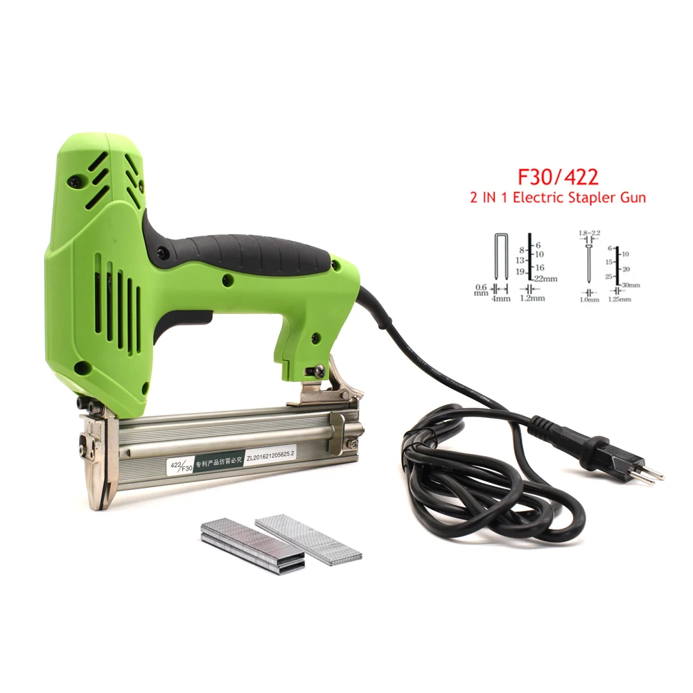 F30/422J Electric Stapler 2 In 1 Framing Tacker Electric Nails Staple Gun For Woodworking