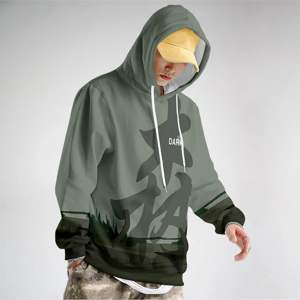 

Men New 2020 Spring Autumn Sweatshirt Hoodies Sweatshirts Men Streetwear Green Pullover Sweatshirt Hoodies