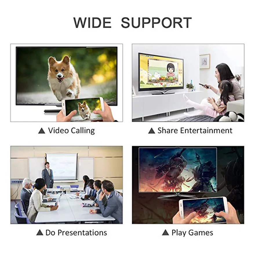 

2M 8 Pin To HDMI-Compatible Cable HD 1080P Converter Adapter USB Cable for HDTV TV Digital Audio Adapter Cable for Iphone