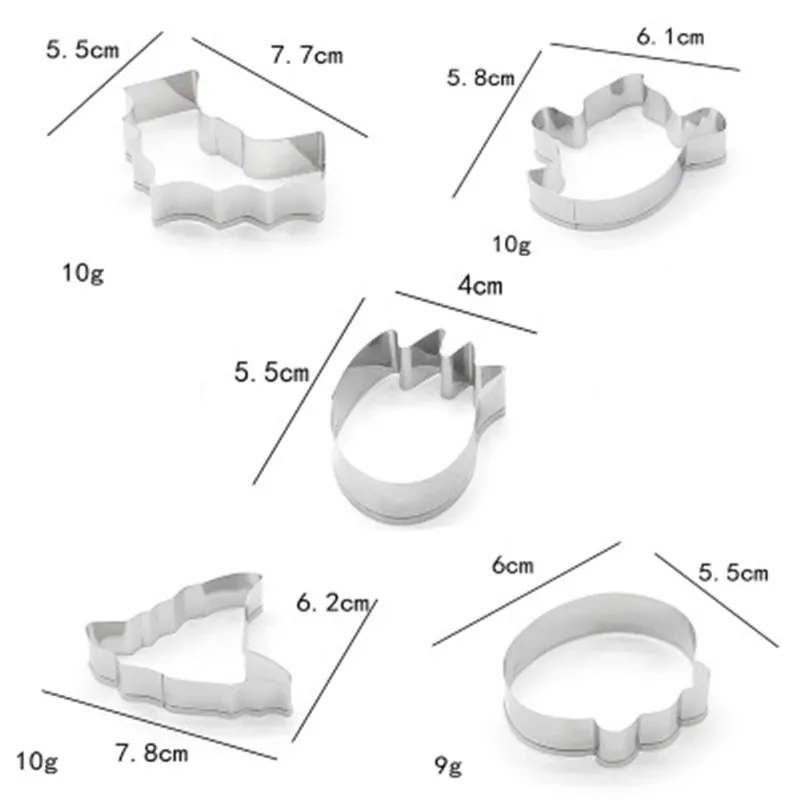 Набор для резки печенья на Хэллоуин 3D шляпа ведьмы череп летучая мышь привидение