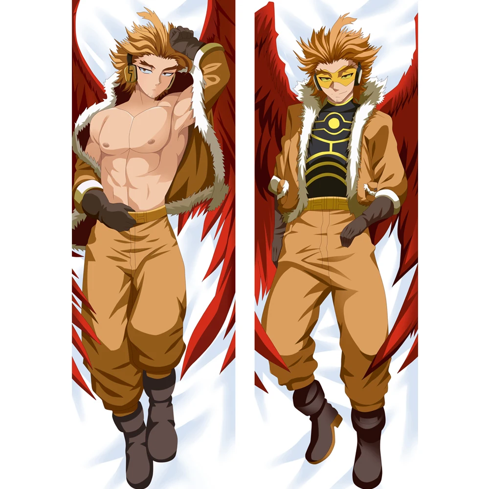 

Wholesale Boku no My Hero Academia Hawks Keigo Takam Anime Dakimakura Hugging Body Pillow Case DIY Cushion Cosplay Otaku Cover