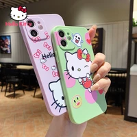 hello kitty case for iphone 13 13pro 13promax 12 12pro max 11 pro x xs max xr 7 8 plus phone cartoon case cover