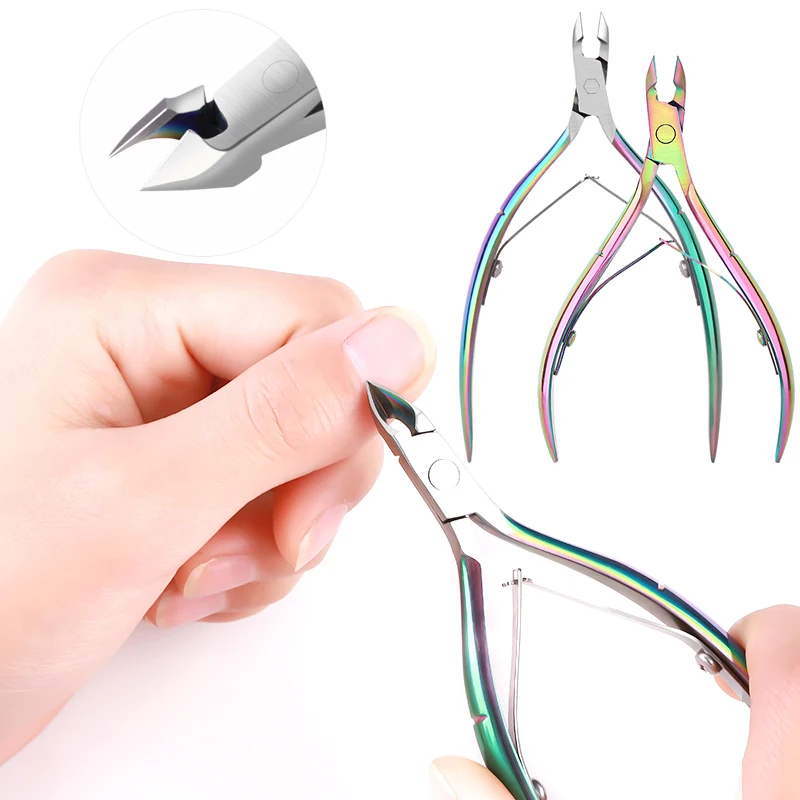 Лазерная Радуга ножницы для ногтей удаления омертвевшей кожи кусачки кутикулы и