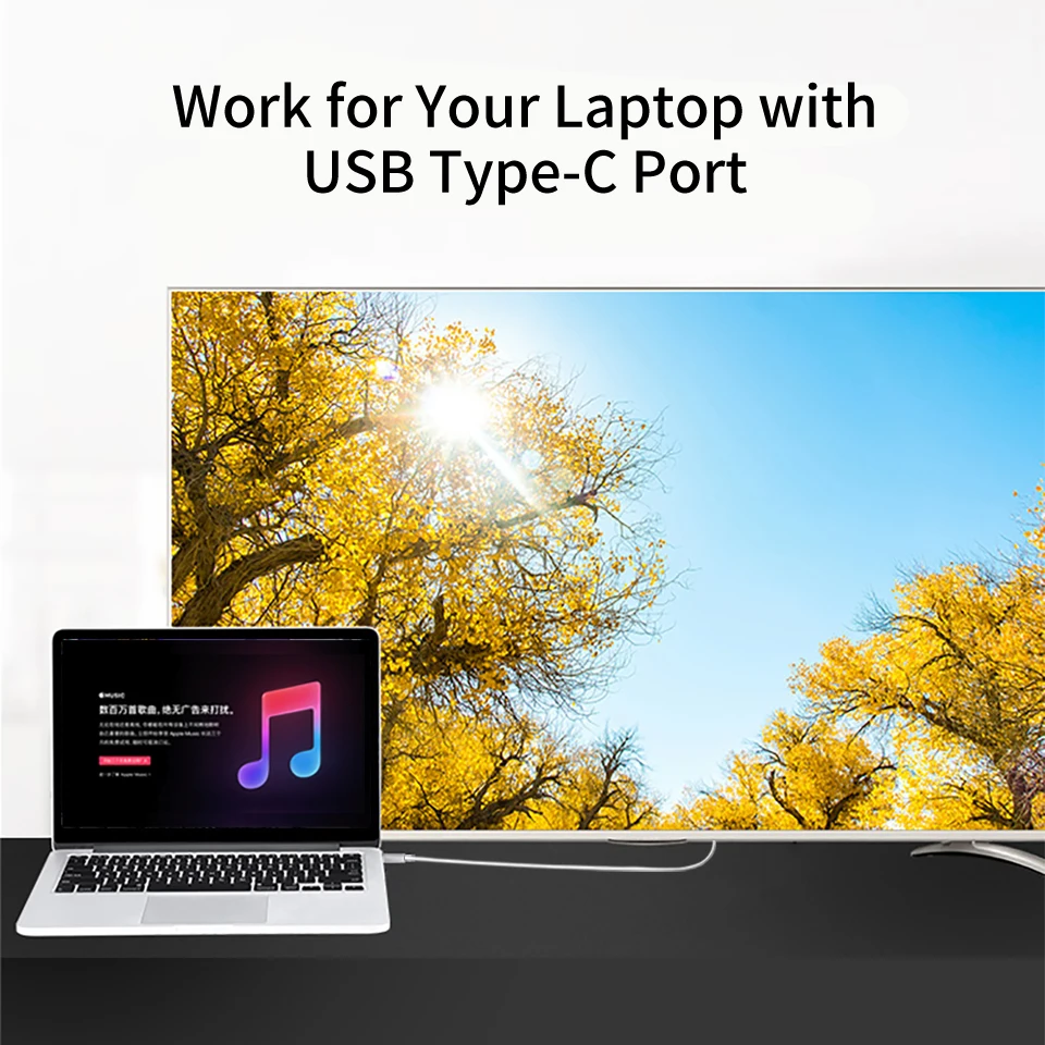 Видеокабель конвертер Snowkids Type C на HDMI для MacBook Huawei Mate 30 Pro iPad адаптер концентратор