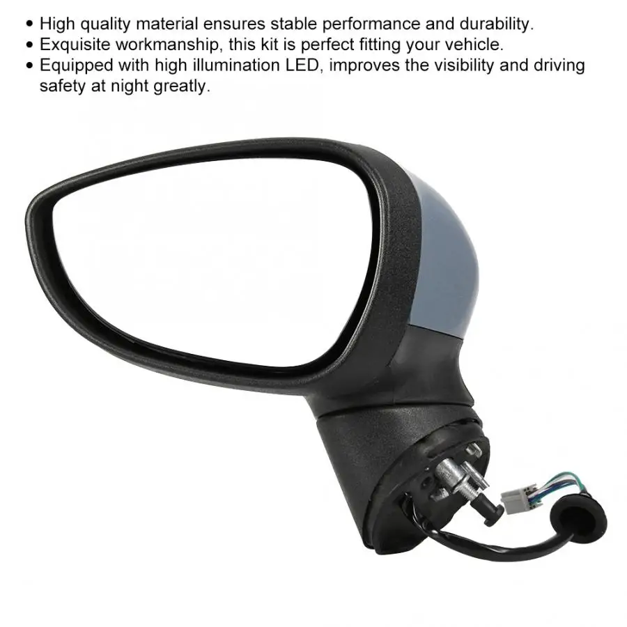 car side mirror guard Left Side Rearview Mirror with Turn Signal Light Fits for FORD FIESTA MK7 MK8 2008-2012 styling | Автомобили и