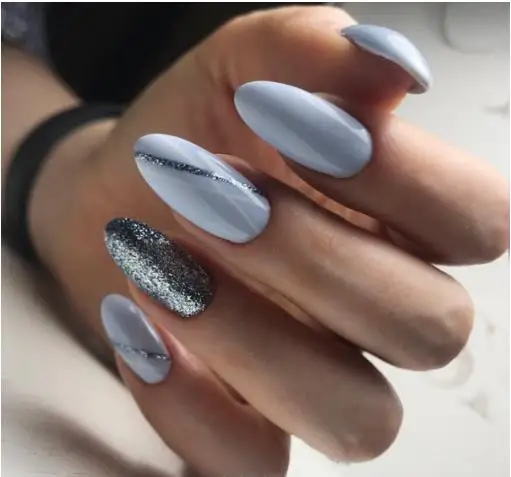 Гель лак для ногтей CLAVUZ серого цвета 8 мл серия + Платиновые УФ лампа дизайна серый