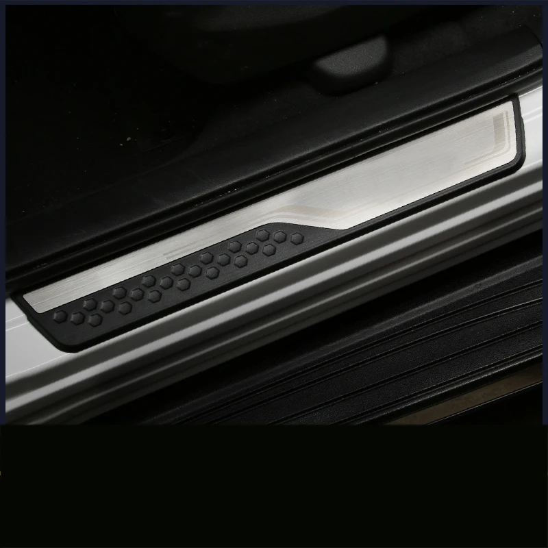 Наклейка ABS для стайлинга автомобиля порог двери приветственная педаль внешняя