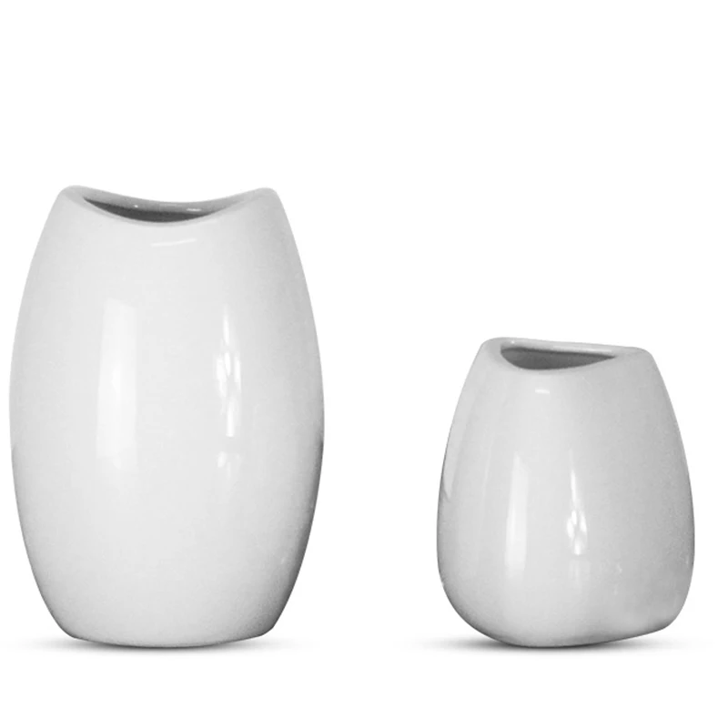 Простая мини ваза современные керамические вазы для цветов белый и синий