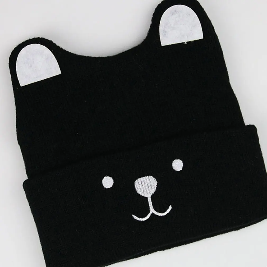 

Детские милые шапки с героями мультфильмов для девочек и мальчиков на весну, осень, зиму, Вязаная хлопковая Шапка-бини с ушками, мягкие вязан...