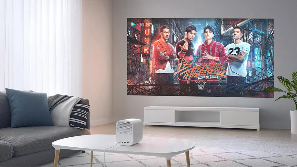 Проектор Xiaomi Mijia tv Full HD 1080P 30000 светодиодный DLP Wifi bluetooth Dolby sound медиаплеер для телефона, компьютера, музыки 3D