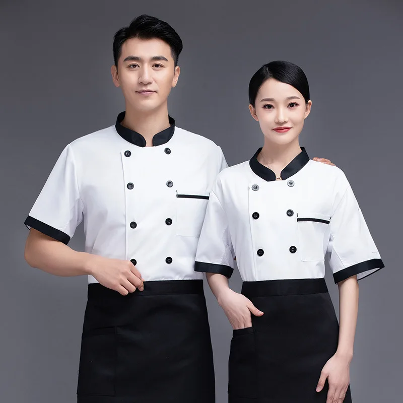 Одежда шеф-повара с коротким рукавом для гостиничного кухонного оборудования