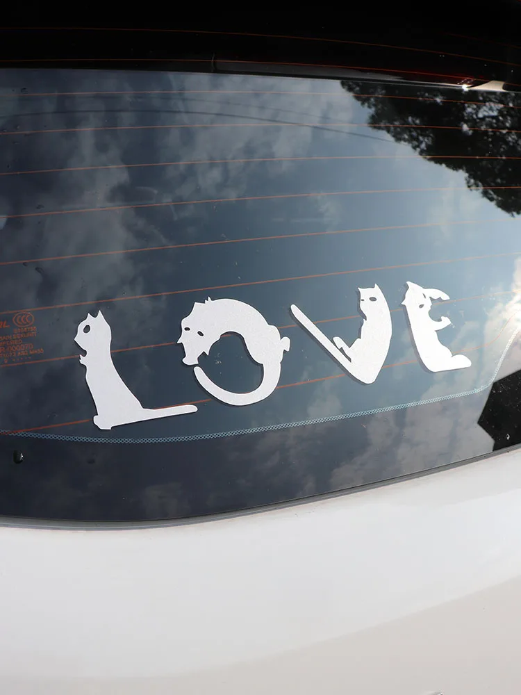 

ZTTZDY 24.5*6.5CM Love Styling Car Sticker Creative Vinyl Decal Black/Silver ZJ4-0183