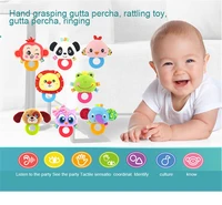 baby teether rattle plush cute animal toy molar tooth glue plush toy