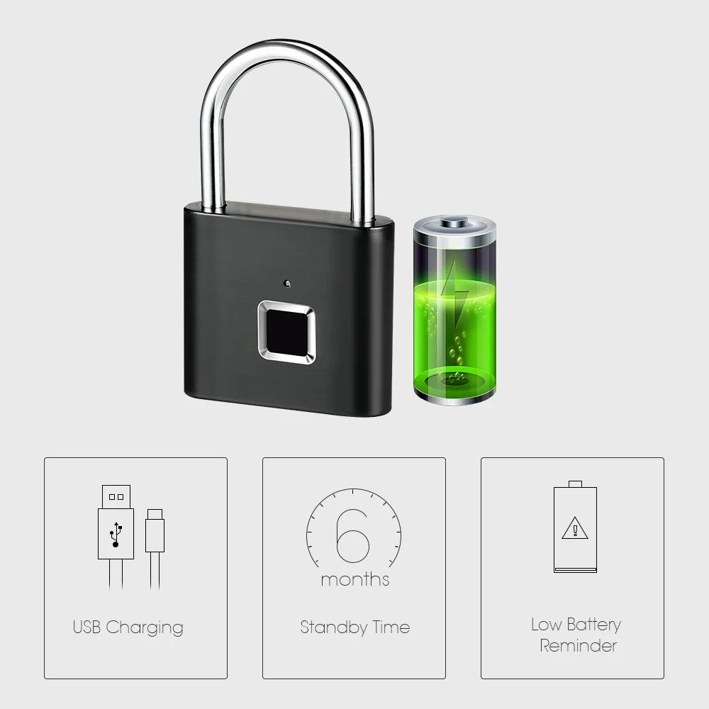 Умный Замок для дверей без ключа с зарядкой от USB|Смарт-гаджеты| |