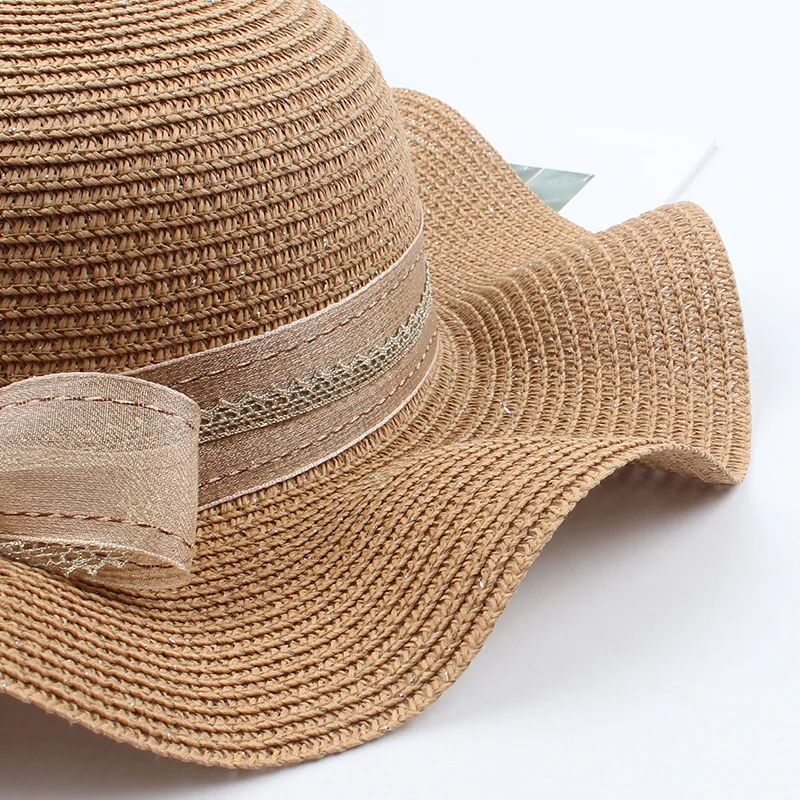 Шляпка от солнца USPOP с широкими полями женская Соломенная пляжная Панама
