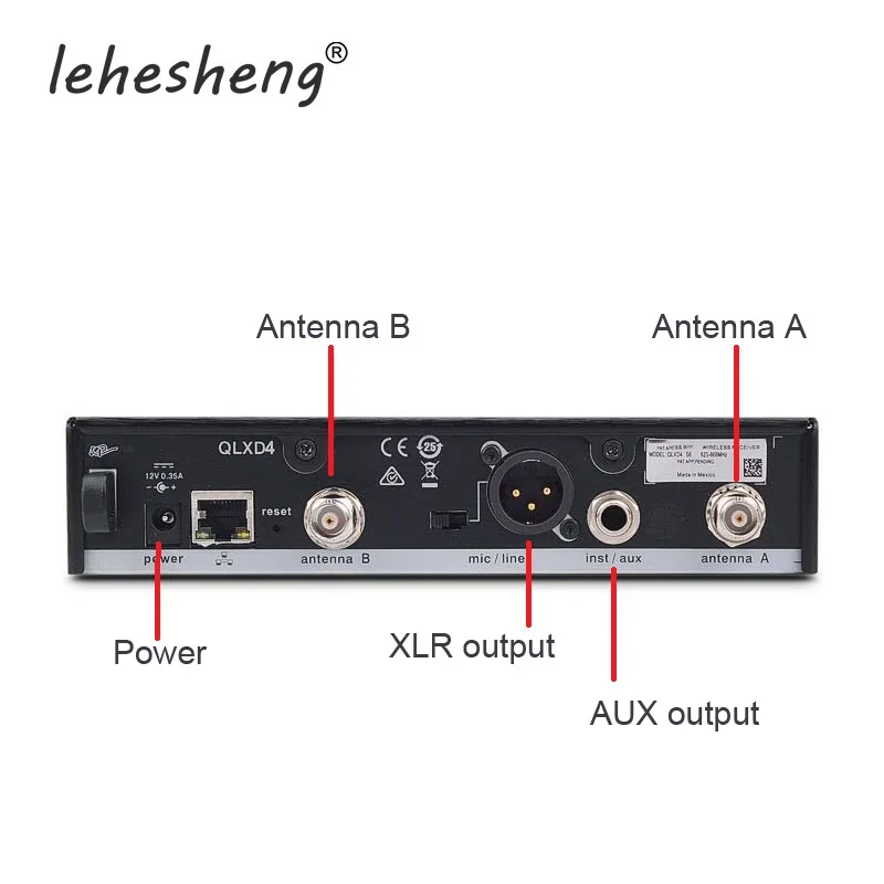 Профессиональный UHF микрофон QLXD24 Цифровая беспроводная система истинное