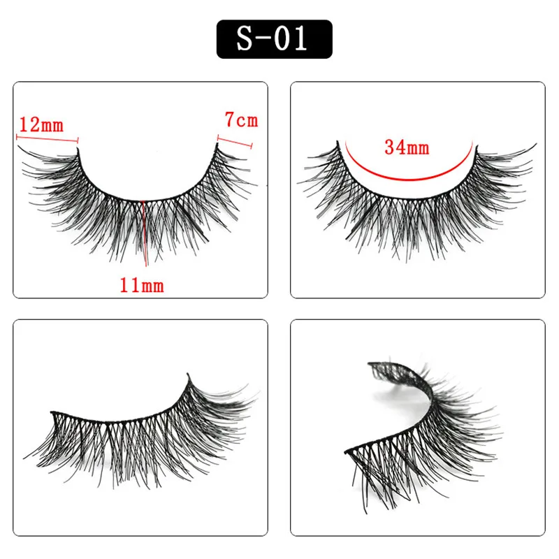 5 стилей 10 пар 3D ресницы накладные из норки ручной работы толстый макияж для
